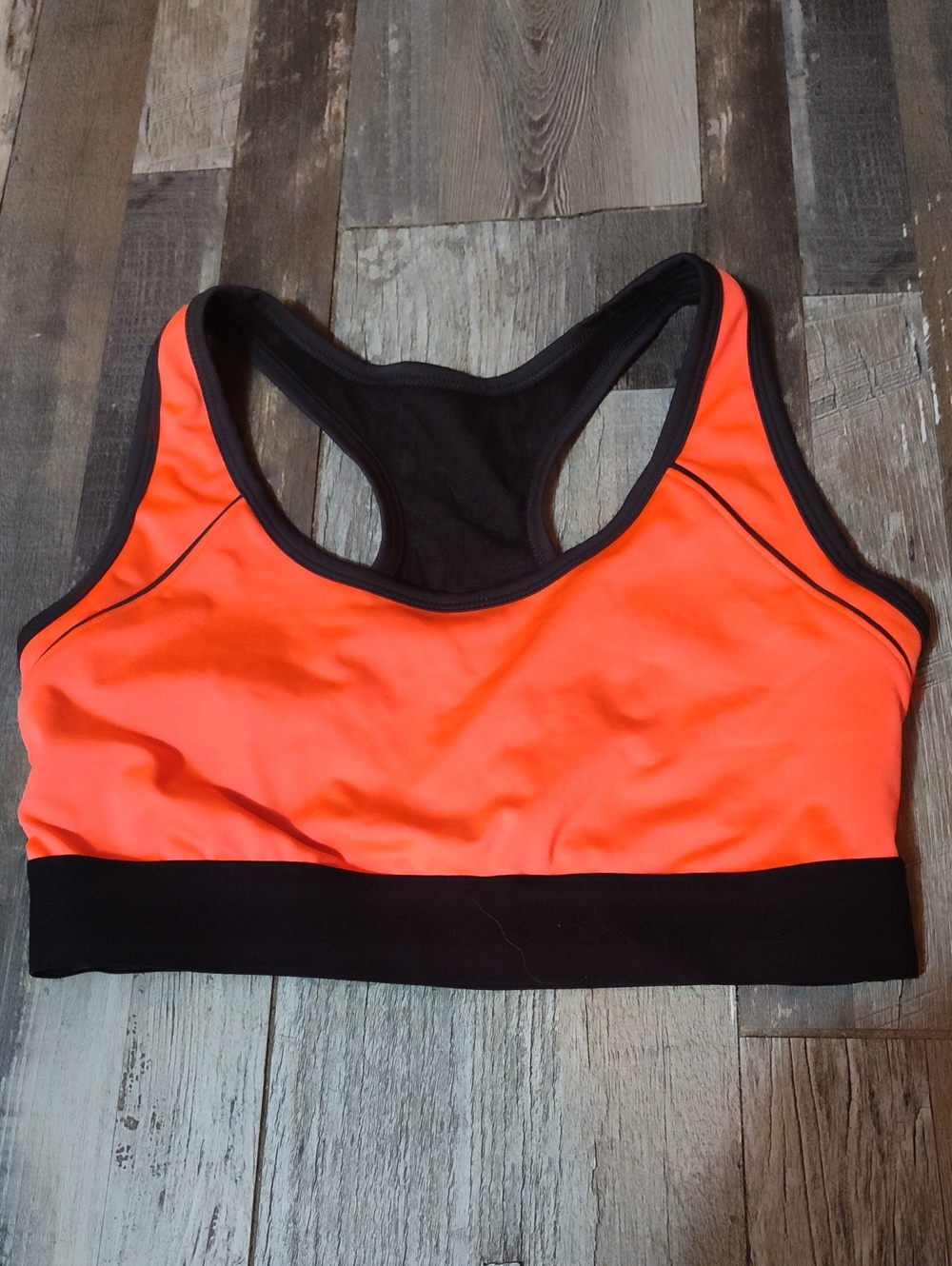 5/$25 SALE BCG Neon Orange and Black Racerback Size Medium Sports Bra